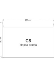 Ozdobná hladká jednobarevné obálka C5 16,2x22,9 HK Design hnědá 120g