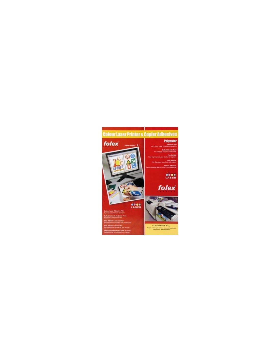 FOLEX ADHESIVE P-CL Průhledná samolepicí fólie pro barevné laserové tiskárny, bal. 10SRA3 FOLEX ADHESIVE P-CL Průhledná samolepicí fólie pro barevné laserové tiskárny, bal. 10SRA3
