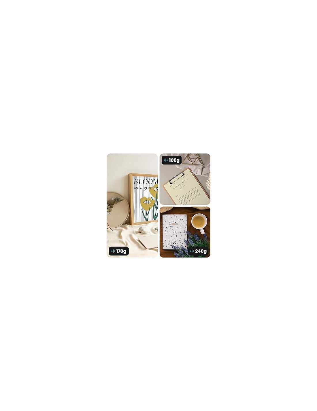 Hladký Dekorační papír Lessebo 100g White bílý pak. 100A5 Hladký Dekorační papír Lessebo 100g White bílý pak. 100A5